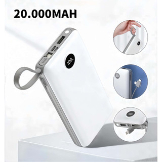 Carregador Portátil Bateria Power Bank 20000mah jorge Digital compatível com iPhone e Samsung em Oferta na Shopee