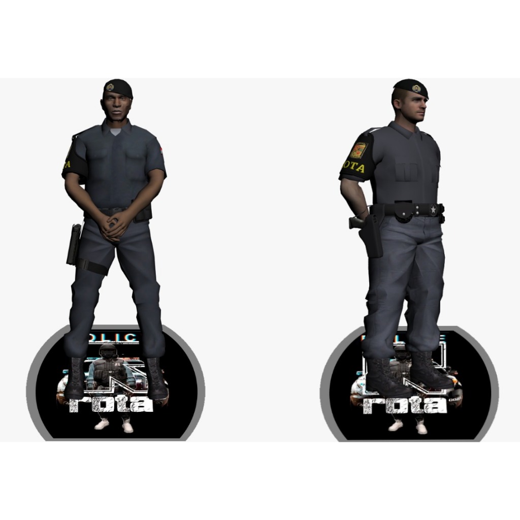 rota policia kit decoração de festa infantil 4 display de mesa 20cm
