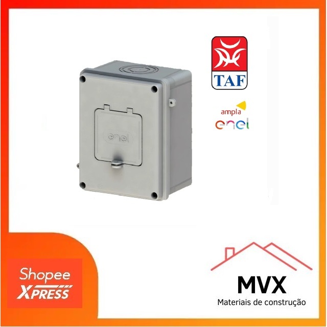 Caixa para Disjuntor Bifásico/Trifásico 70A | Padrão Enel Homologada | Modelo CDJ3 – Marca TAF