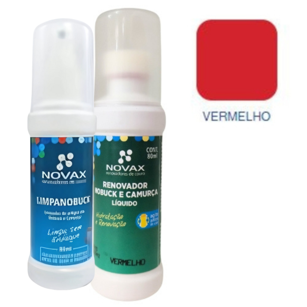 Limpa Nobuck e Camurça + renovador 80ml Cores Diversas Graxa Liquida hidrata e renova