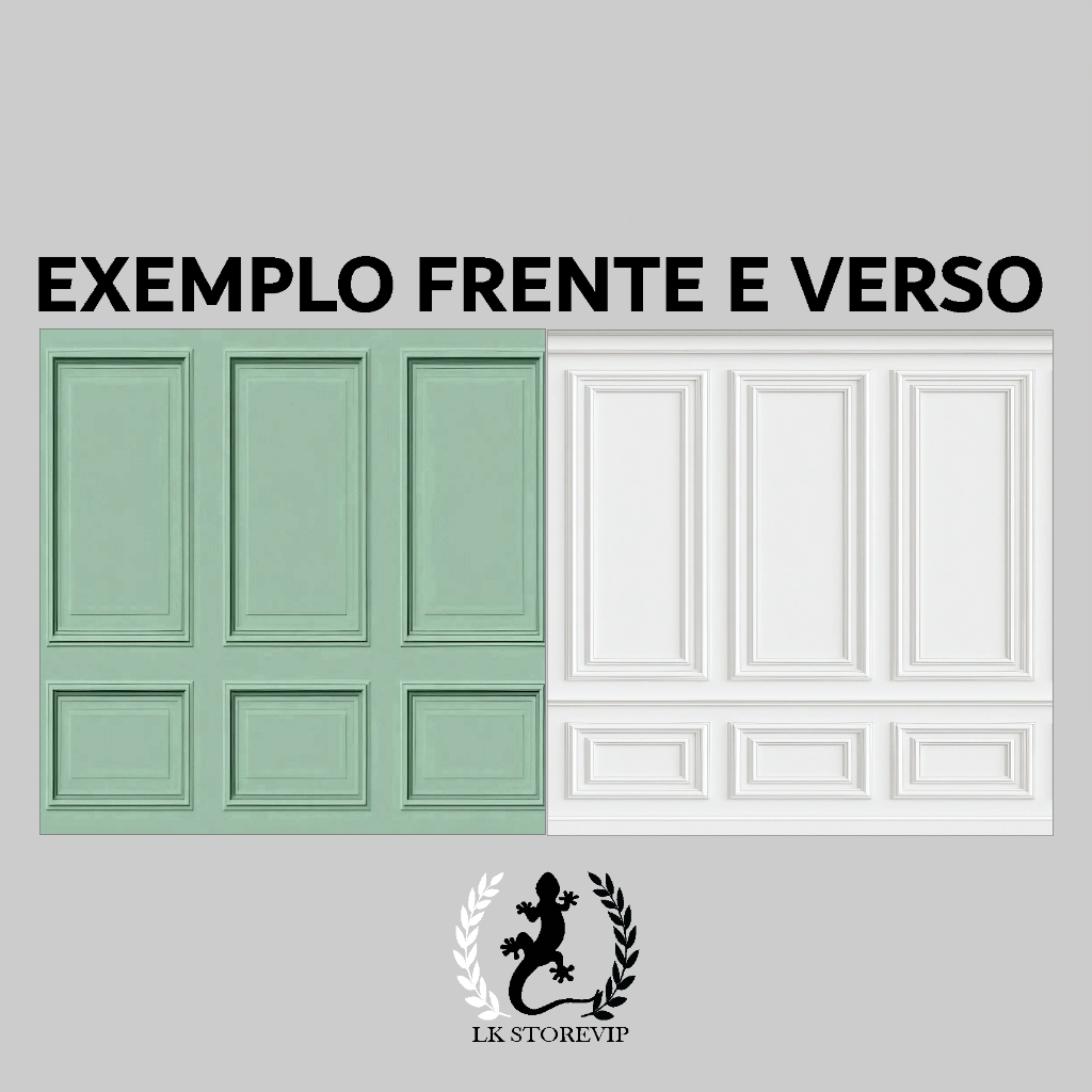 quadro 60x60 impressão dos 2 lados porta verde boiserie