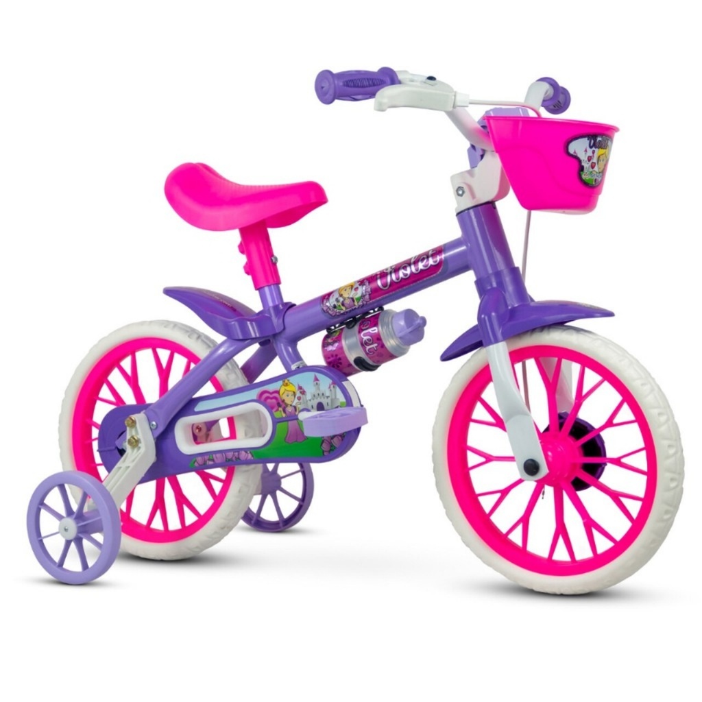 Bicicleta Infantil Aro 12 de 3 a 5 Anos Marca Nathor com rodinhas de equilíbrio em Oferta na Shopee