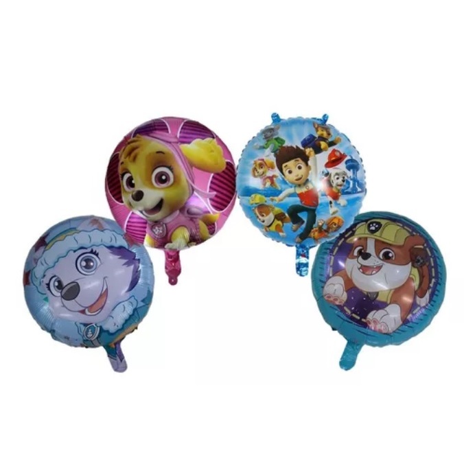8 Balão patrulha caninca 45 cm Everest Ruble Chase Skye Balão de gás hélio