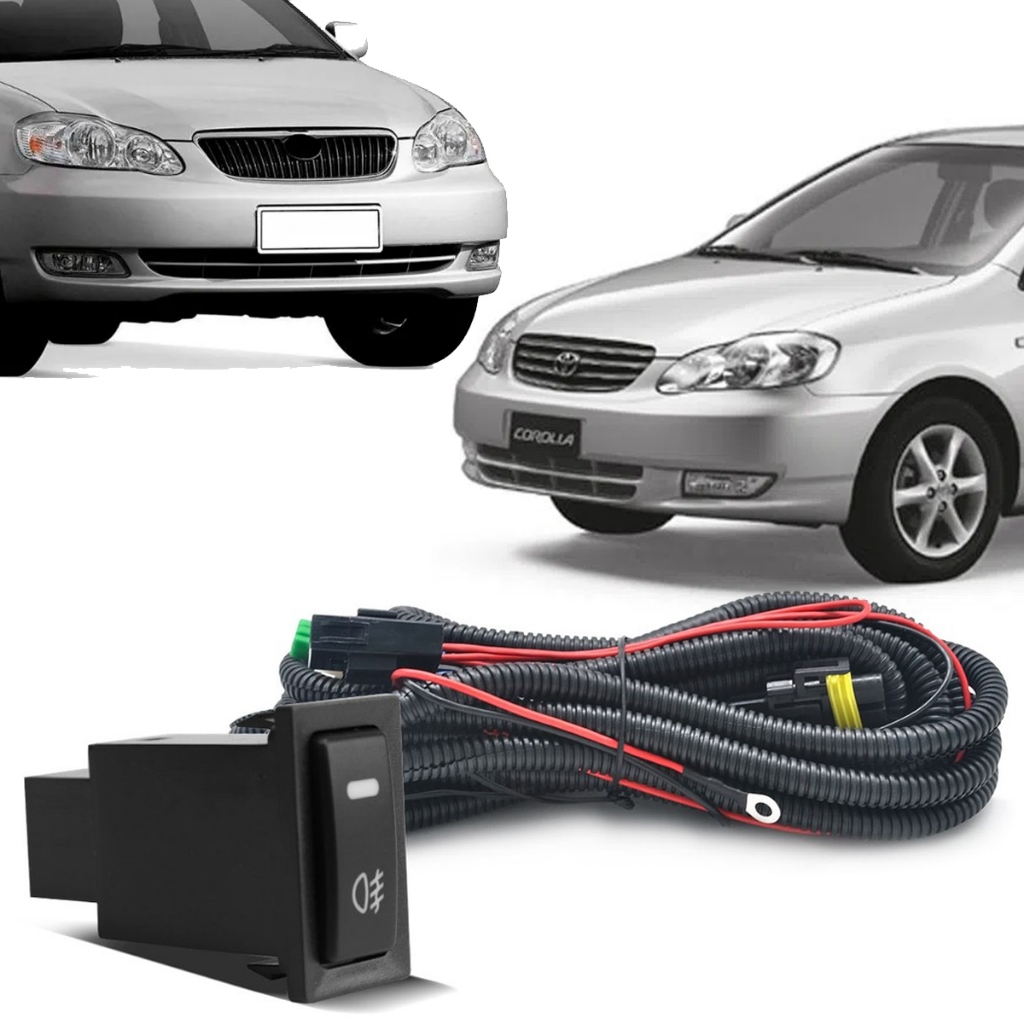Botão Com Chicote Modelo Original Farol Milha Corolla 2003 2004 2005 2006 2007