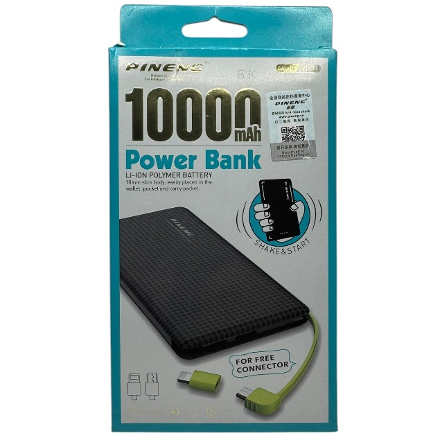 Bateria Powerbank Portatil C/ 10000 mAh Carregador Android Tipo C Lightining V8 Micro USB
