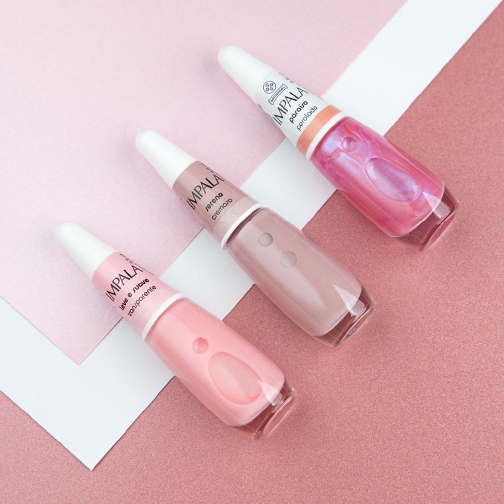 Kit 3 Esmaltes Impala Tons de Rosa Clarinhos Perolado p/ Madrinhas Clássicos Mais Vendidos Atacado em Oferta na Shopee
