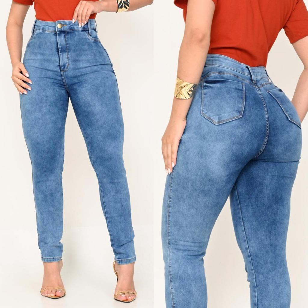 Calça Azul Clara Jeans Feminina Skinny em Oferta na Shopee