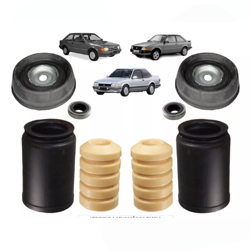 Par de Kit Batente Completo do Amortecedor Dianteiro Escort 1984/ Hobby 1993/ Verona 1990/ Apollo 1989/ ...