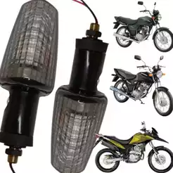 Par Pisca Seta Cg Titan 125 2000 a 2008 Xre 300 2009 Cb 300 Cbx Twister 250 Lente Fume
