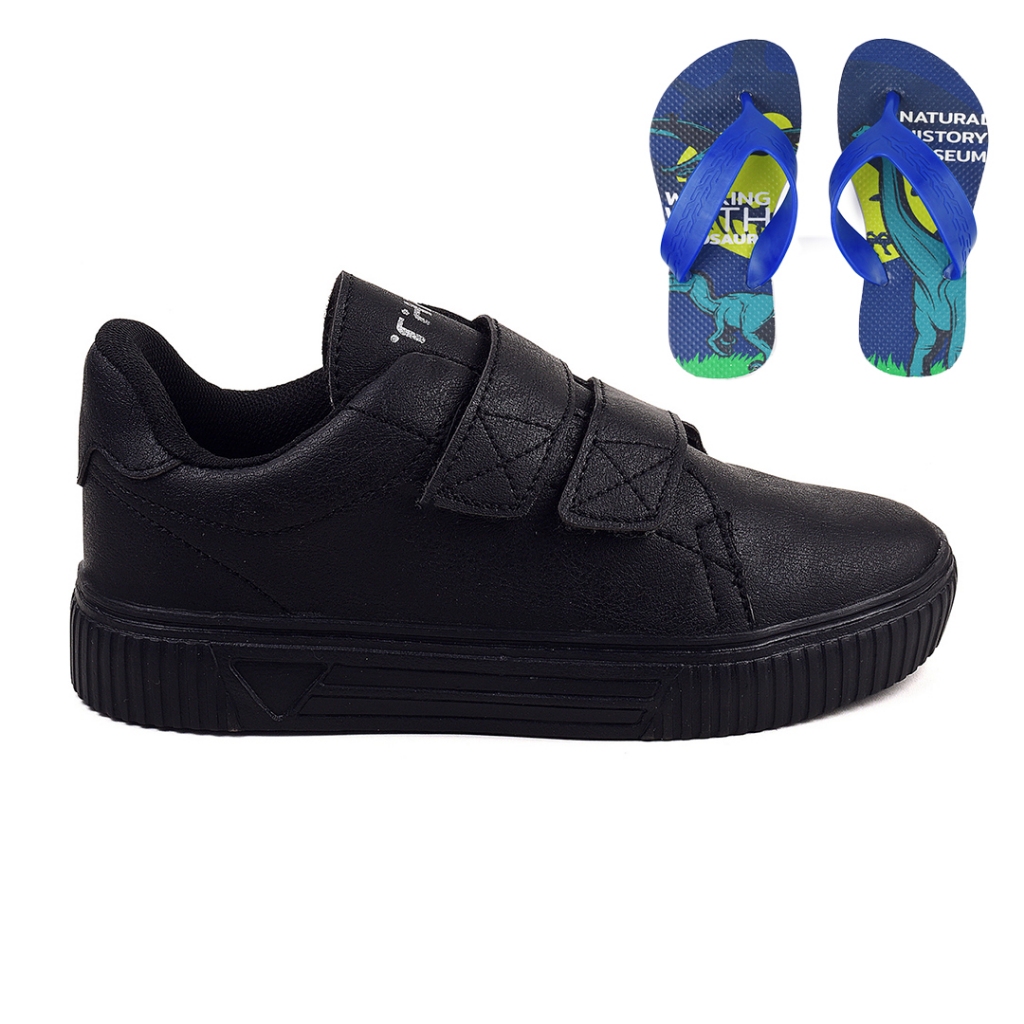 Sapatenis Masculino Infantil Calce Facil Casual Light + Chinelo