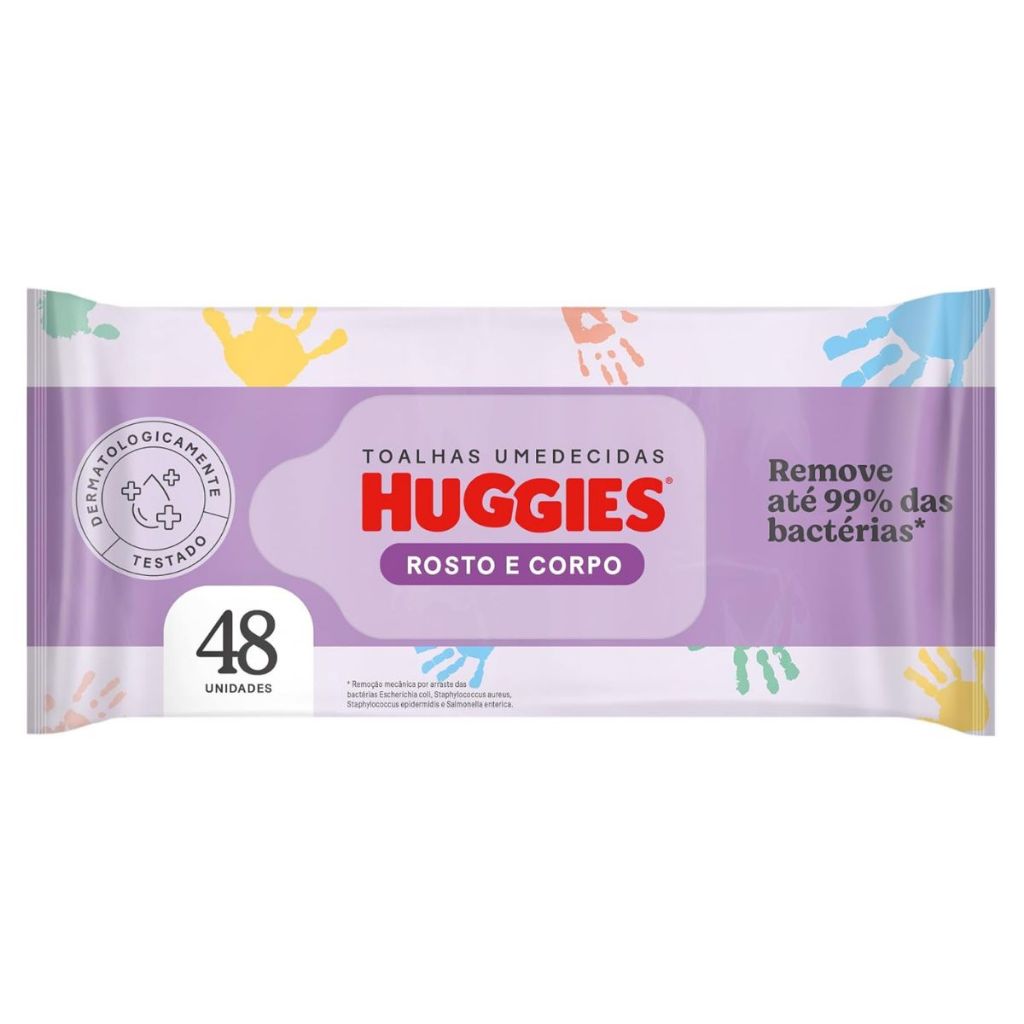 Lenço Umedecido Huggies Infantil Rosto E Corpo 48 Lenços em Oferta na Shopee