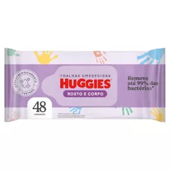 Lenço Umedecido Huggies Infantil Rosto E Corpo 48 Lenços