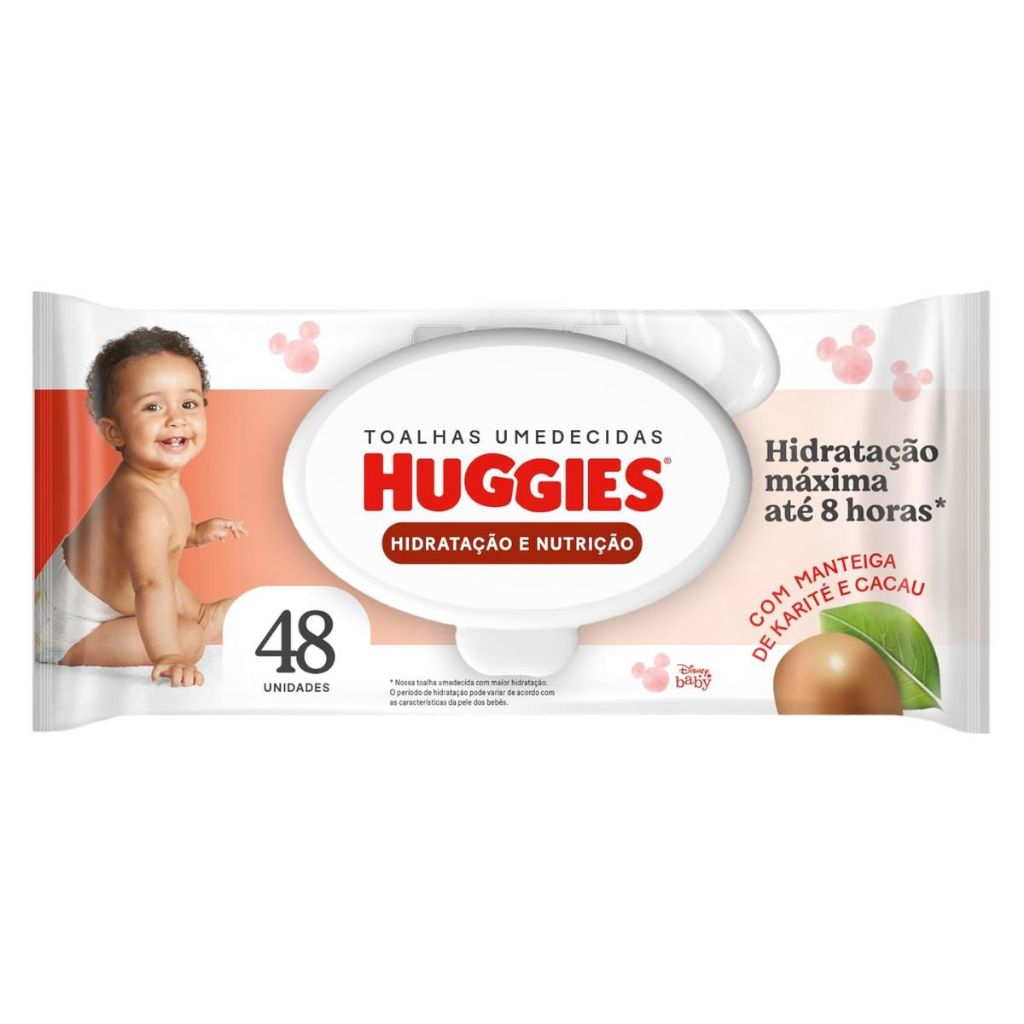 Lenço Umedecido Huggies Baby Hidratação E Nutrição Com 48 Unidades em Oferta na Shopee