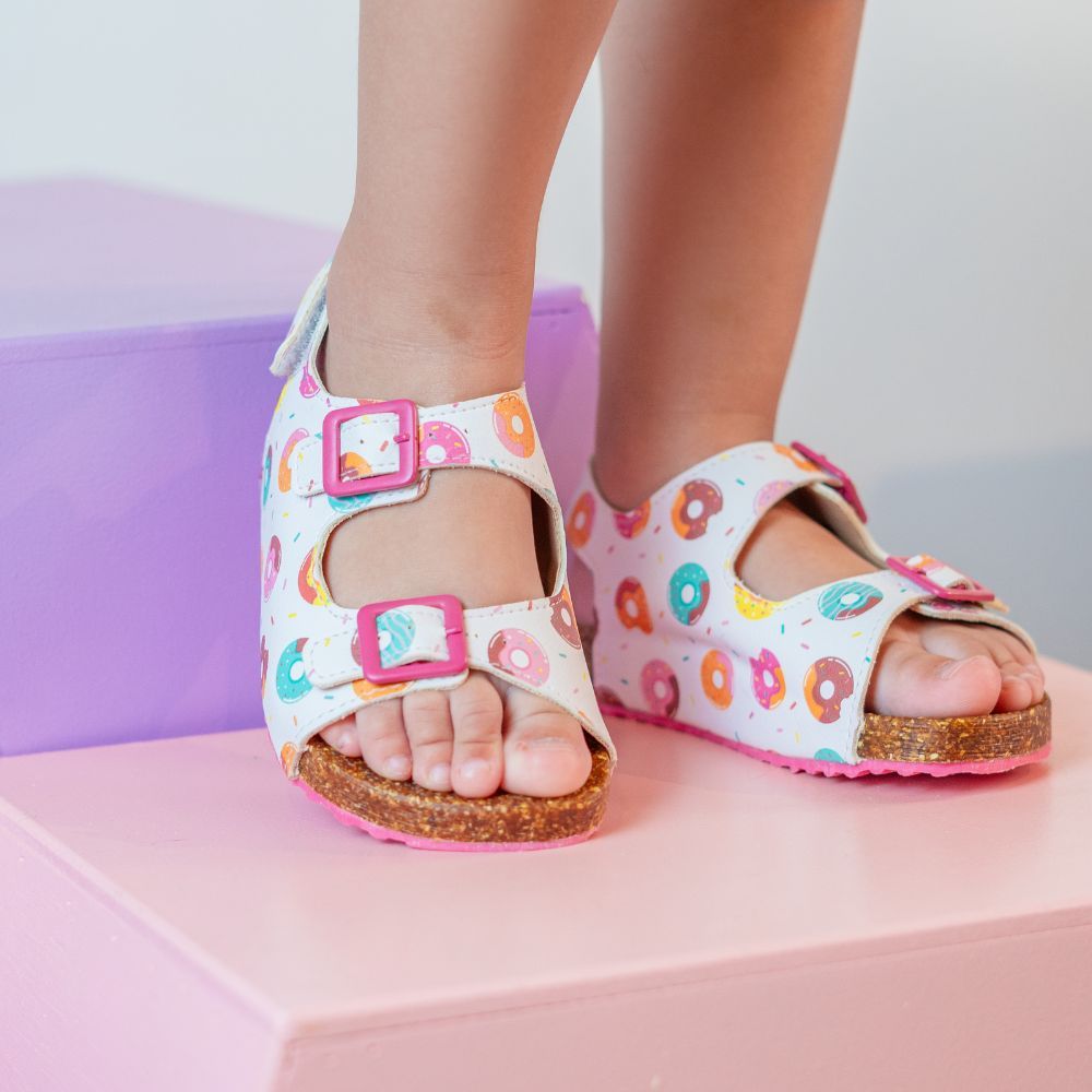 Sandália Menina Infantil Birken Casual Papete Donuts Verão em Oferta na Shopee