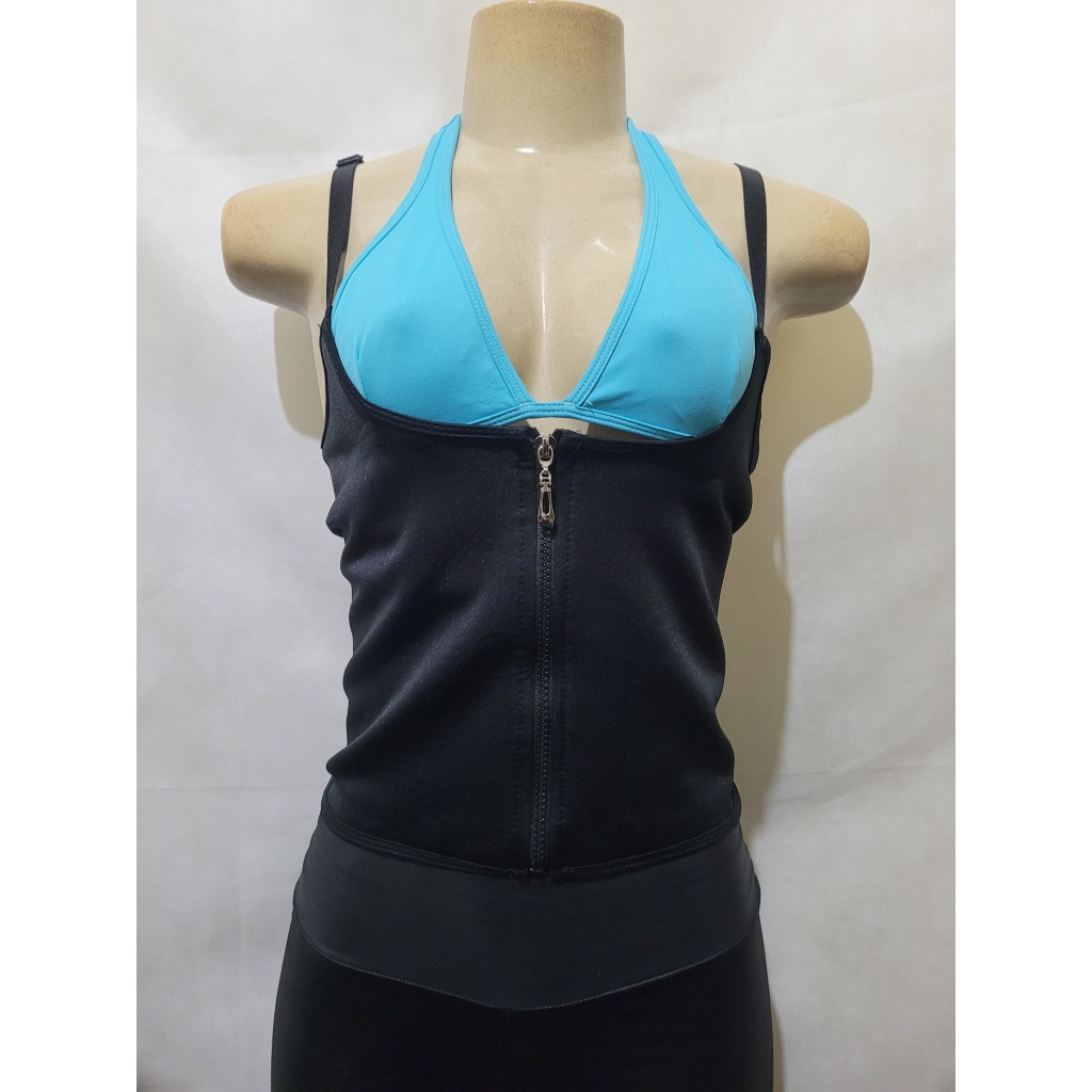 Blusa preta ATT estilo modeladora tam G veste melhor M fecho com gancho e zíper usado bom estado