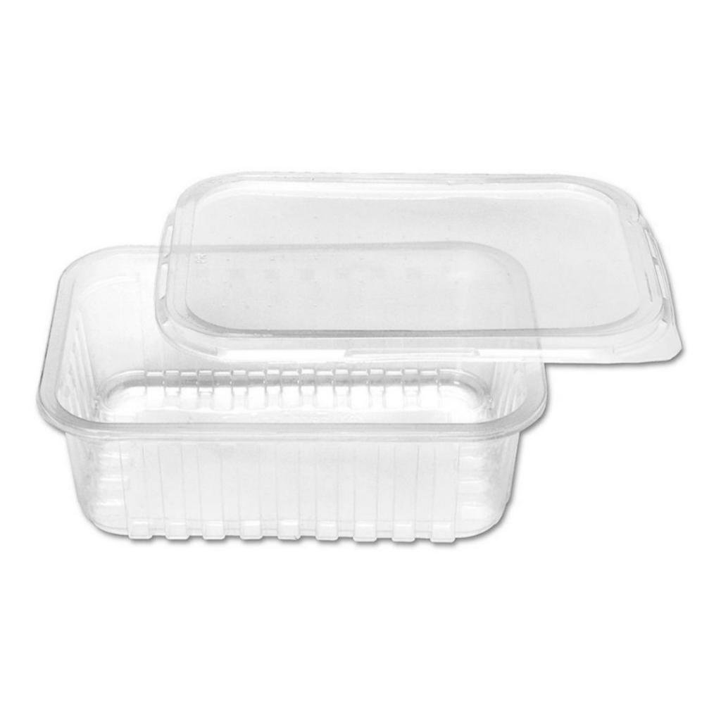 Pote Retangular 350ml com Tampa - Freezer e Micro-ondas (Ideal P/ Marmitas Fitness e Bolo no Pote)