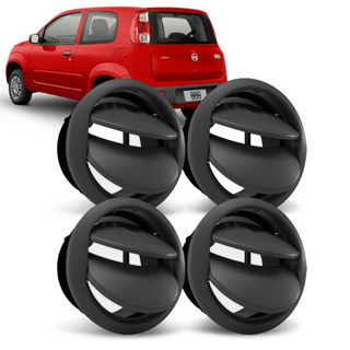 Kit 4 Difusor Ar Central Lateral  Uno Way Vivace  Fiorino 2010 11 12 14 15 2016 Cinza Preto Grafite em Oferta na Shopee