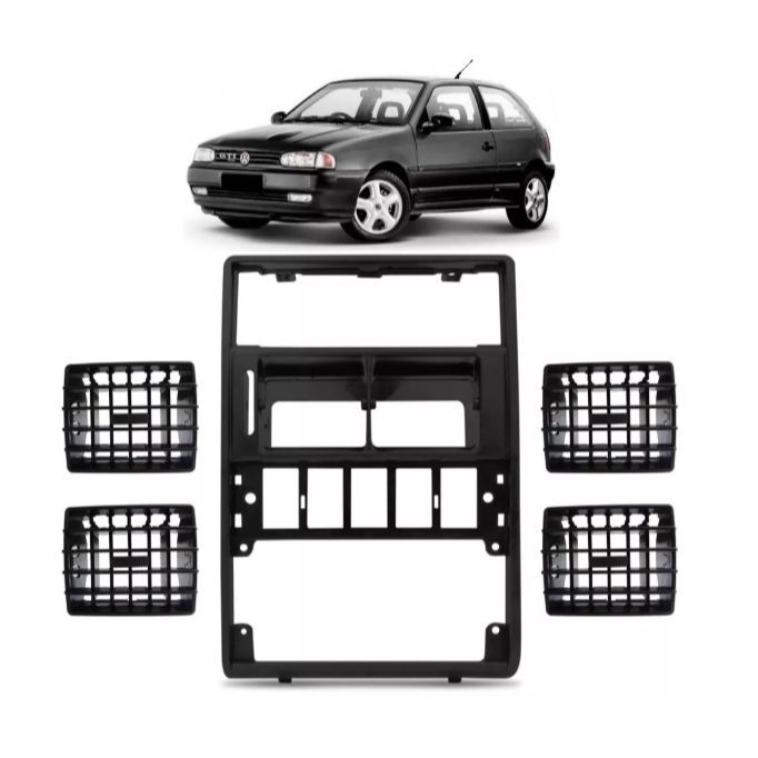 MOLDURA PAINEL CENTRAL VW GOL G2 1995/1999 COM GRADE DIFUSOR
