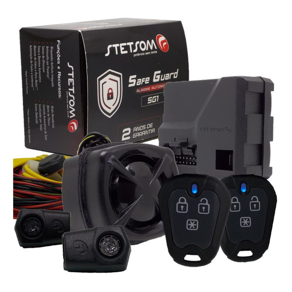 Alarme Automotivo Stetsom Safeguard Sg1 2 Controles Universal
