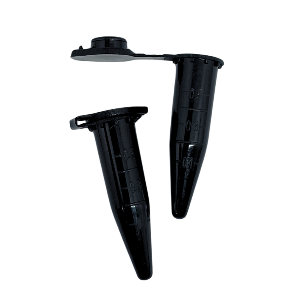 Microtubo 0,5ml Preto Opaco 1000 Unidades GLOBAL TRADE