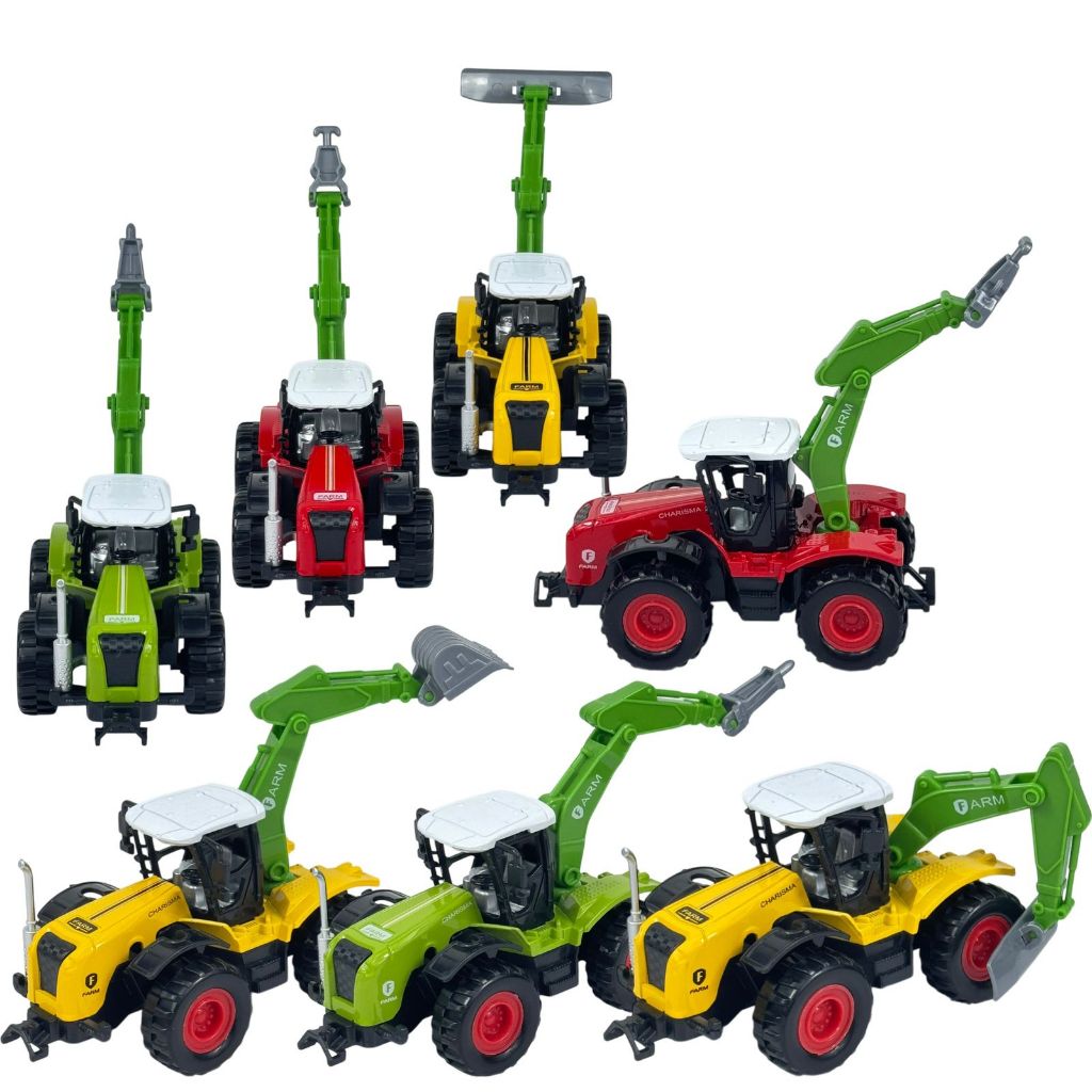 Trator Em Miniatura De Ferro De Fricção Coleção Obras Veículo De Brinquedo Para Criança