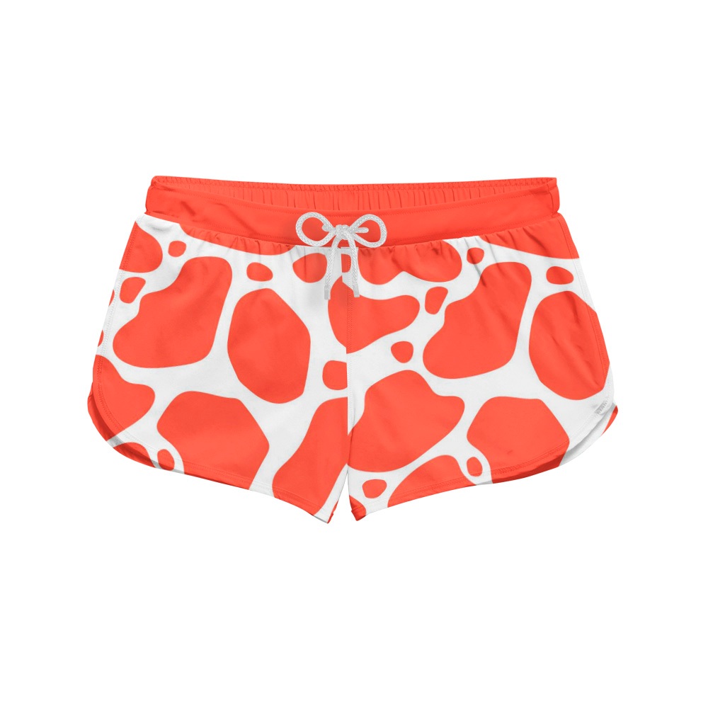 Short Feminino Praia Carnaval Verão Vaca Rosa Branco Manchas REF 663 Home Custom