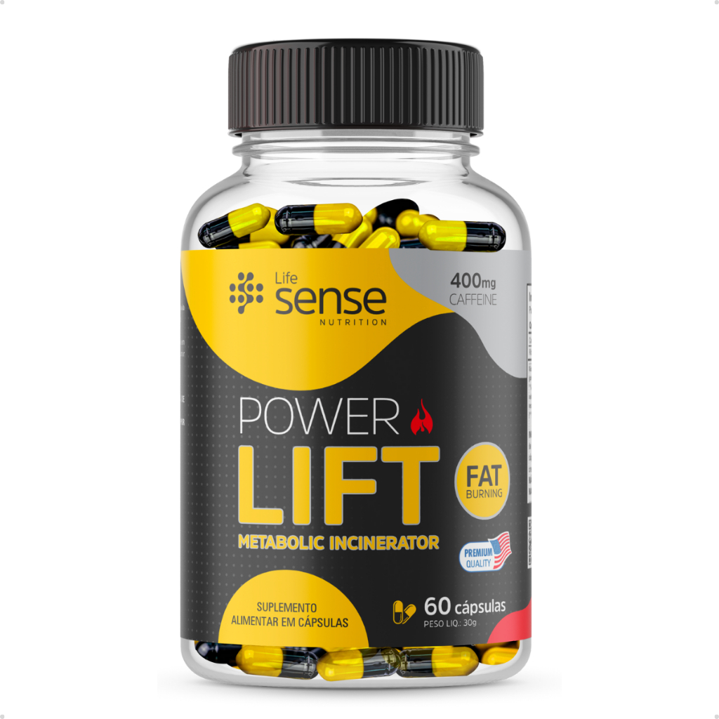 Termogênico Power Lift 60 Cápsulas 200mg Cafeína - Life Sense Nutrition em Oferta na Shopee