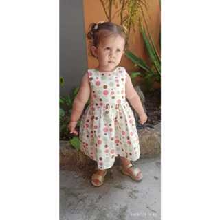 VESTIDO INFANTIL LAURINHA 100% ALGODÃO ESTAMPADO E LASTEX NAS COSTAS em Oferta na Shopee