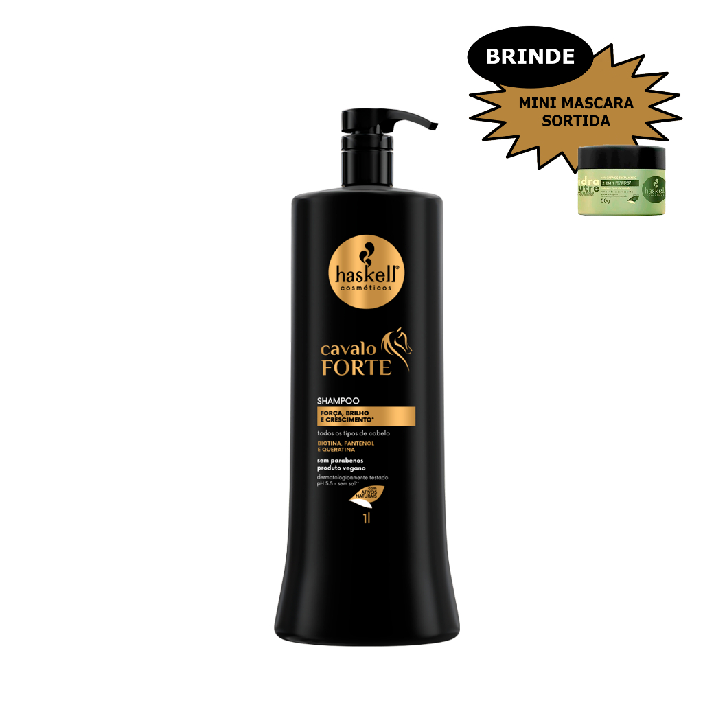 Shampoo Haskell Cavalo Forte 1l em Oferta na Shopee