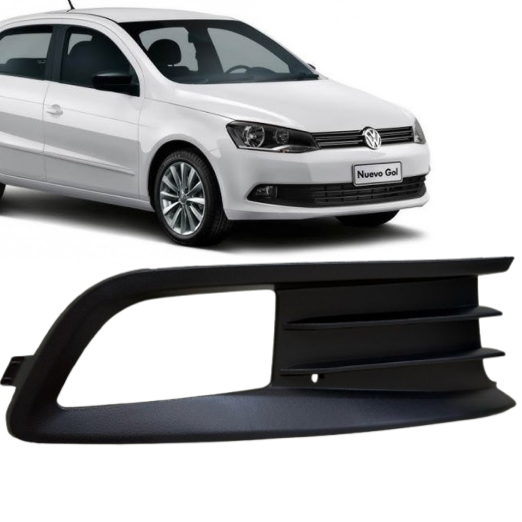 Grade Para-choque Moldura Farol de Milha Gol G6 2012 2013 2014 2015 2016 Com Furo