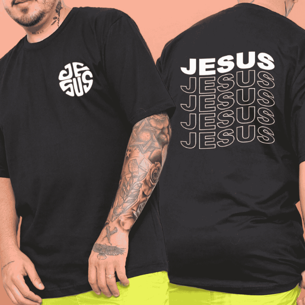 Camiseta Masculina Basica Street Wear JESUS CRISTO DIVERSE ESTILOS Camisa Manfinity Masculina 100% Algodão