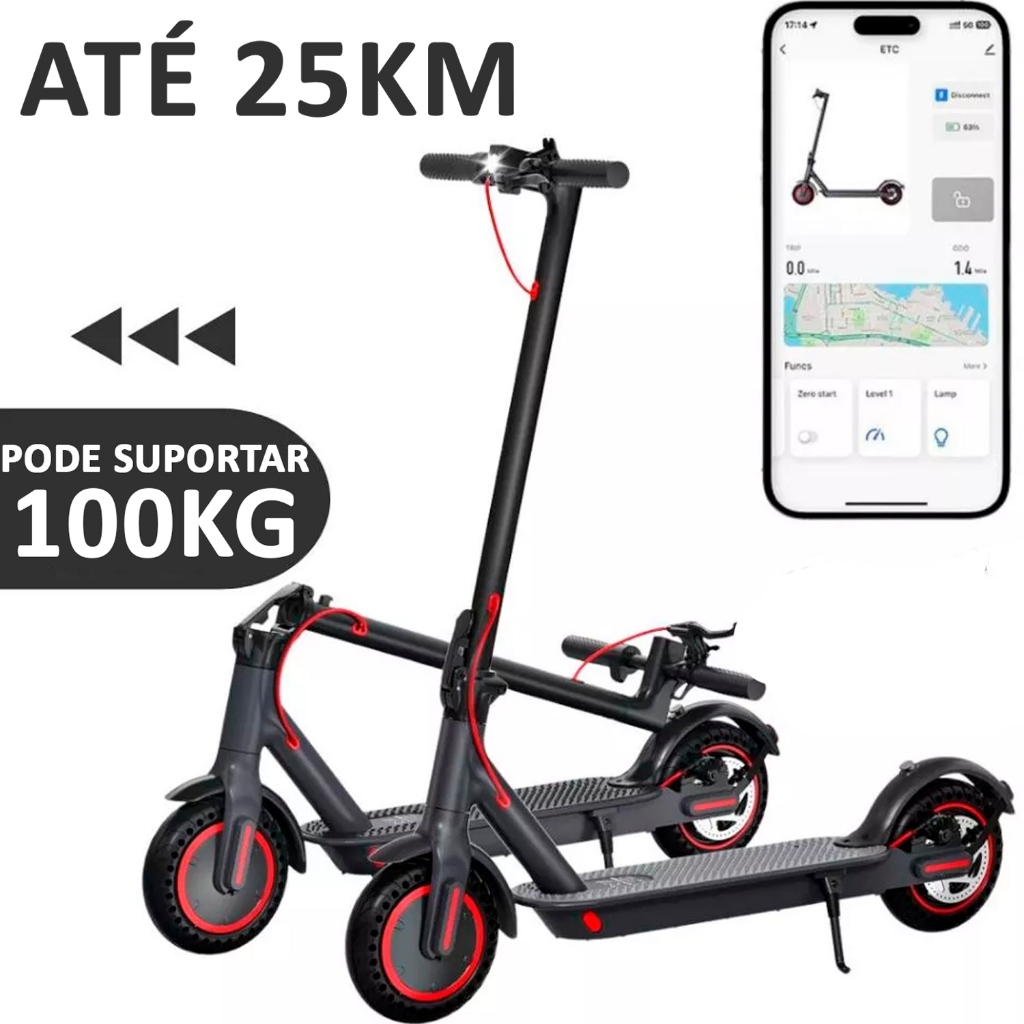 Patinete Scooter Elétrico 350w Ydtech Dobrável Até 32km/h C/ Nf-e - Garantia