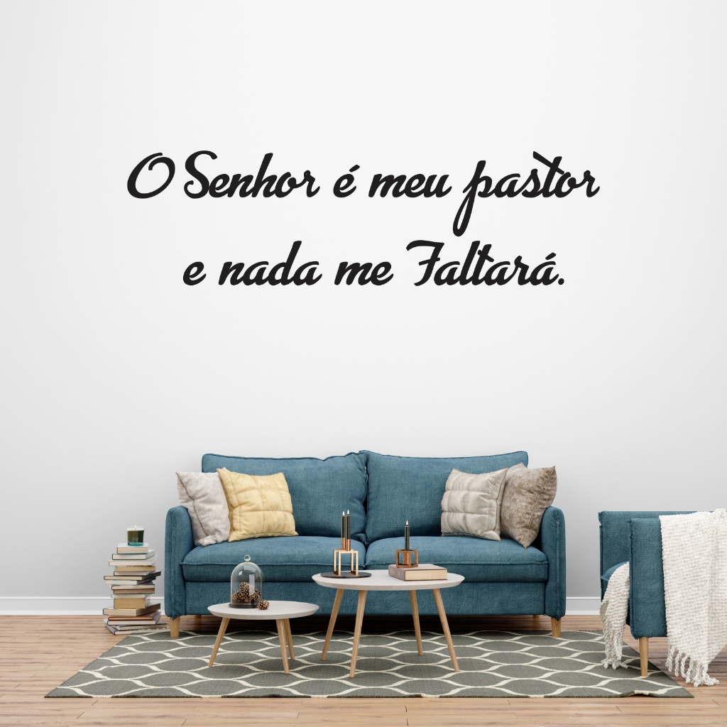Espelho Decorativo Frase "O Senhor é Meu Pastor e Nada me Faltará" Em Acrílico em Oferta na Shopee