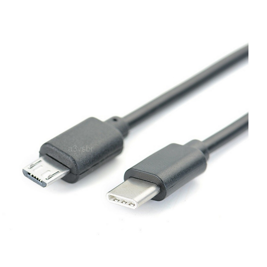 Adaptador cabo conector tipo usb type-c pra micro-b v8 camera ipod celular otg plug extensão tomada