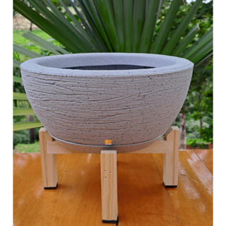 Kit 1 Bacia P Polietileno Rosa do Deserto P/plantas ou Flores + 1 Suporte Madeira Pinus em Oferta na Shopee