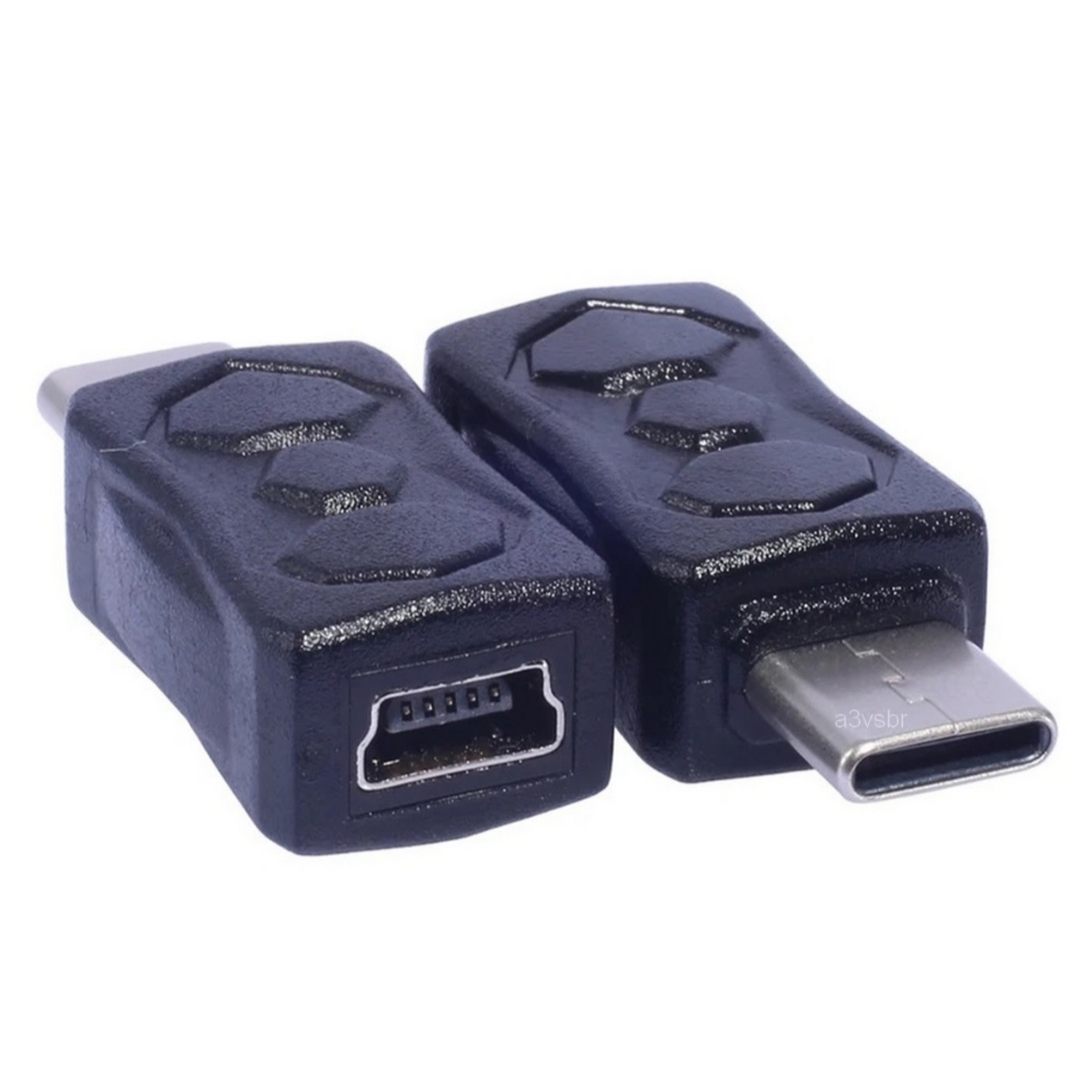 Adaptador tipo otg mini b v3 pra type-c tablet smart phone plug tomada extensão cabo conector
