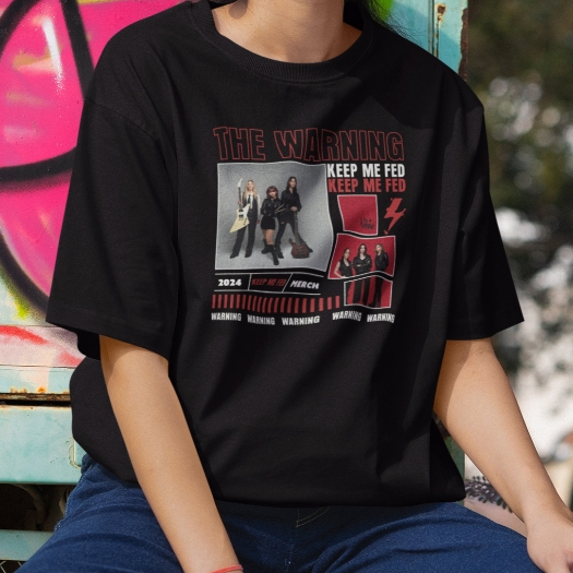 Camiseta  Unissex Artista The Warning 100% Algodão Fio 30.1 - Preta em Oferta na Shopee