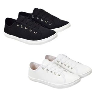 Kit 2 Pares Tênis Feminino Tradicional Básico Casual