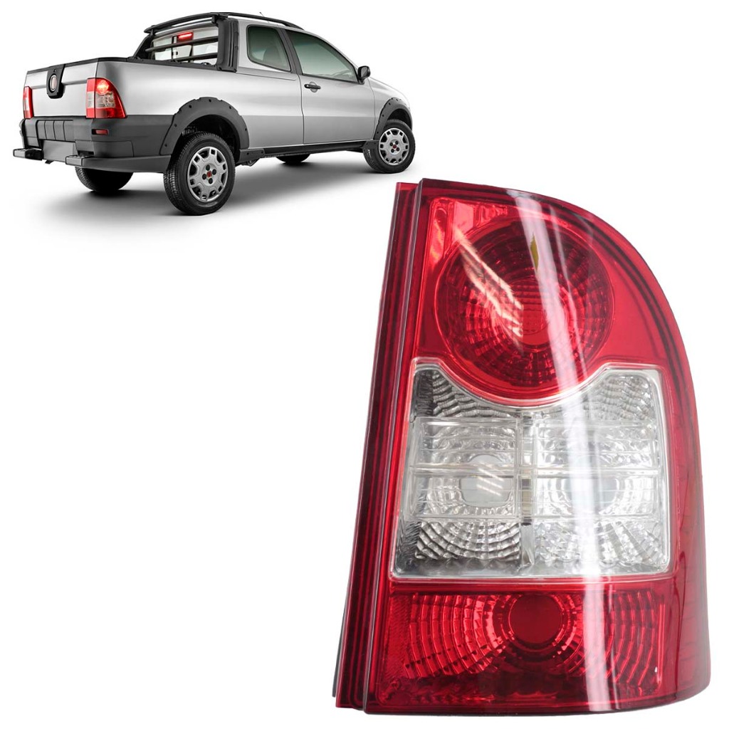 Lanterna Traseira Strada G4 2009 2010 2011 2012 2013 Bicolor Lente Acrilico em Oferta na Shopee