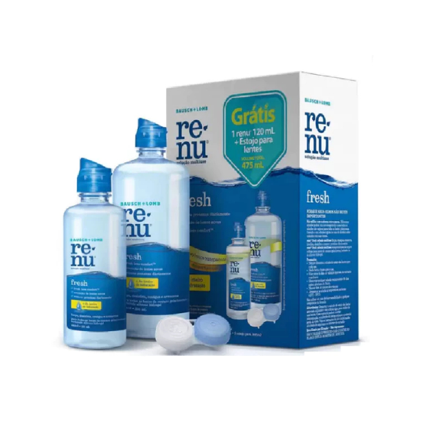 Renu Fresh PackOn Solução de Limpeza Para Lentes de Contato 355ml +120ml - Bausch + Lomb