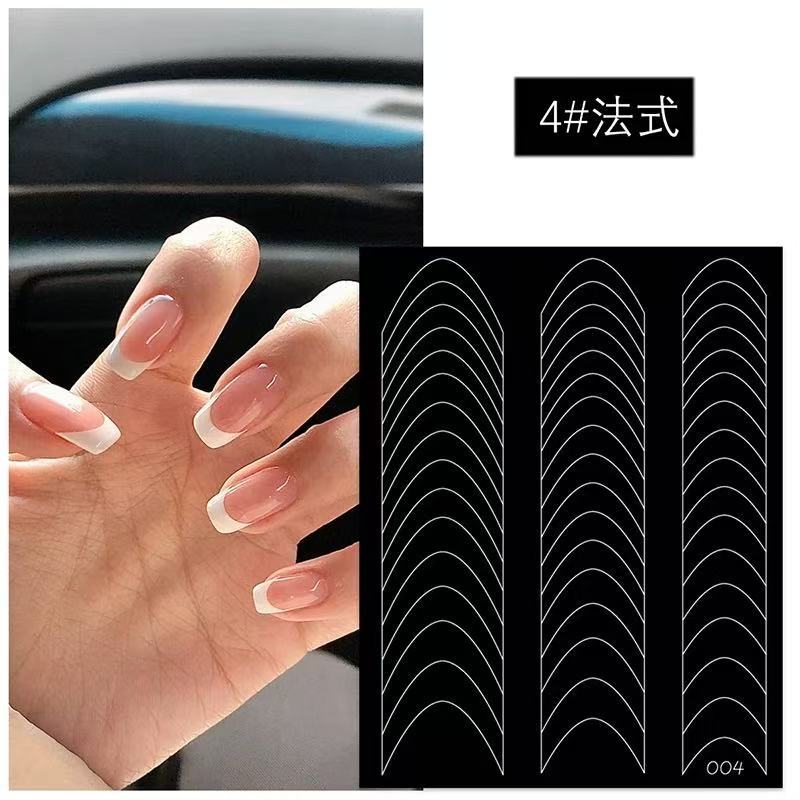 Adesivos De Unhas Para Melhoria Das Bordas Francesas DIY-uma folho de adesivo
