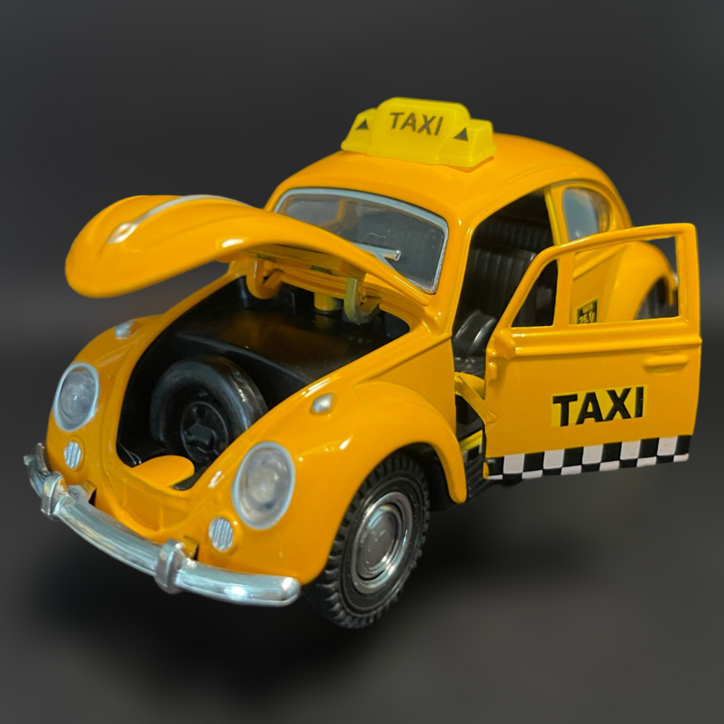 Miniatura Fusca Táxi 1:32 com Fricção e Portas que Abrem Carrinho Volkswagen 🚖 Colecionável Realista em Oferta na Shopee