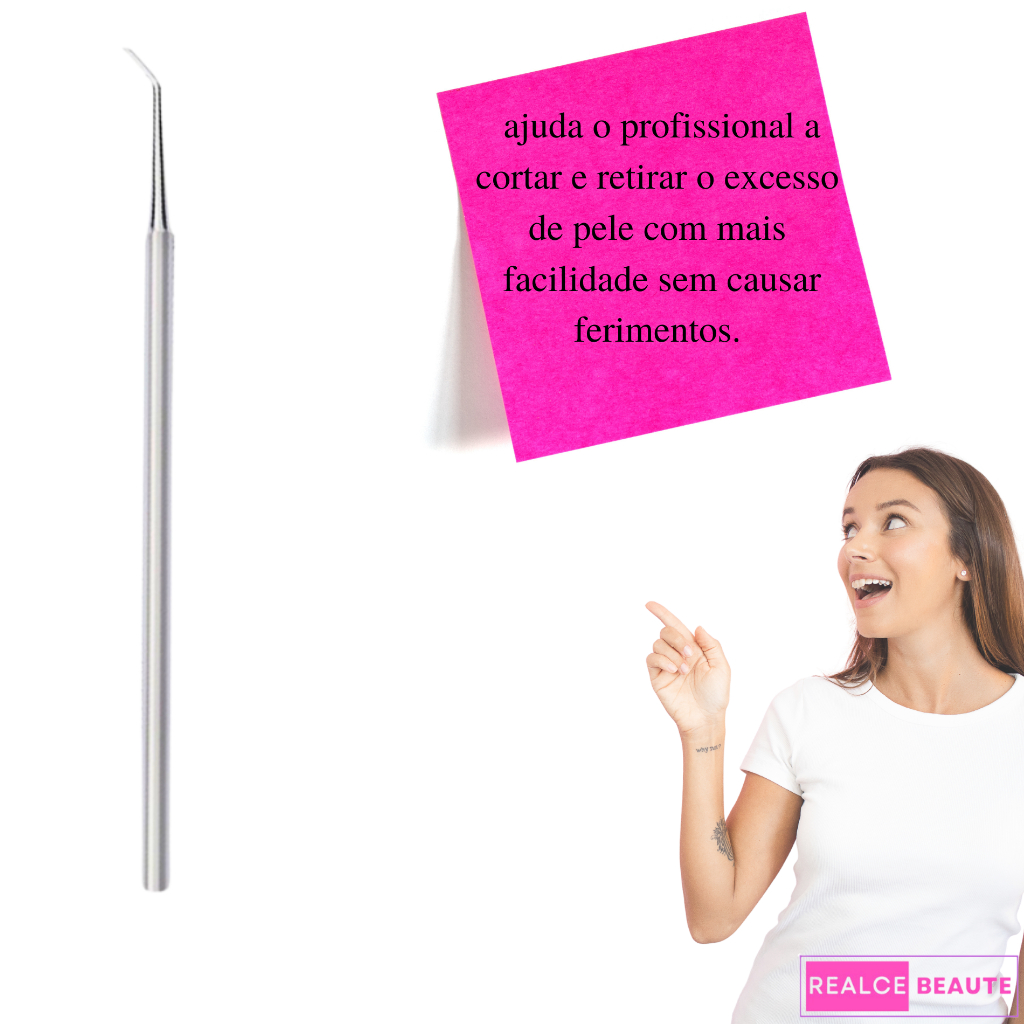 Espátula Inox Slim Desencravador de Unha / Manicure e Pedicure (Ref.02)