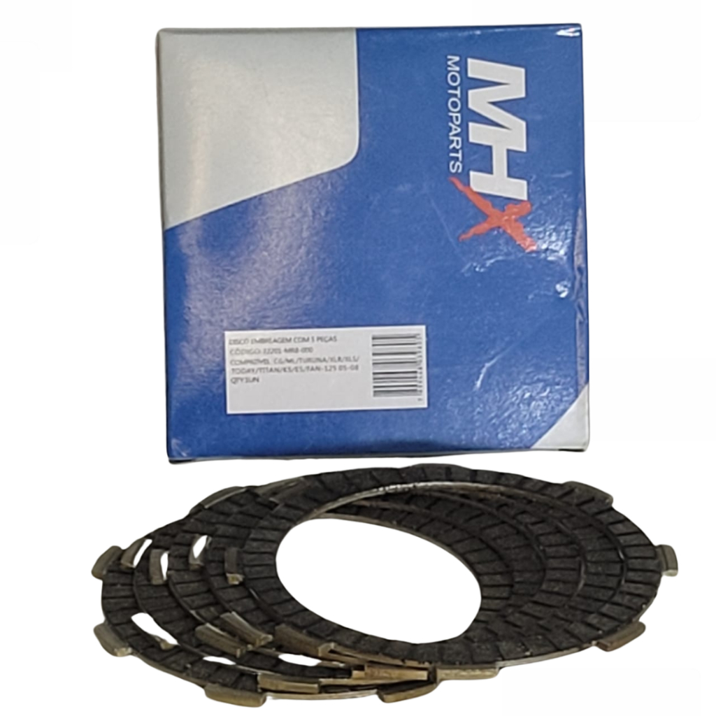 Disco de Embreagem Fan 125 05-08 \Ml\ Turuna\ Xlr\ Xls\ Today\ Titan\ Ks\ Es\ com 5 Peças MHX