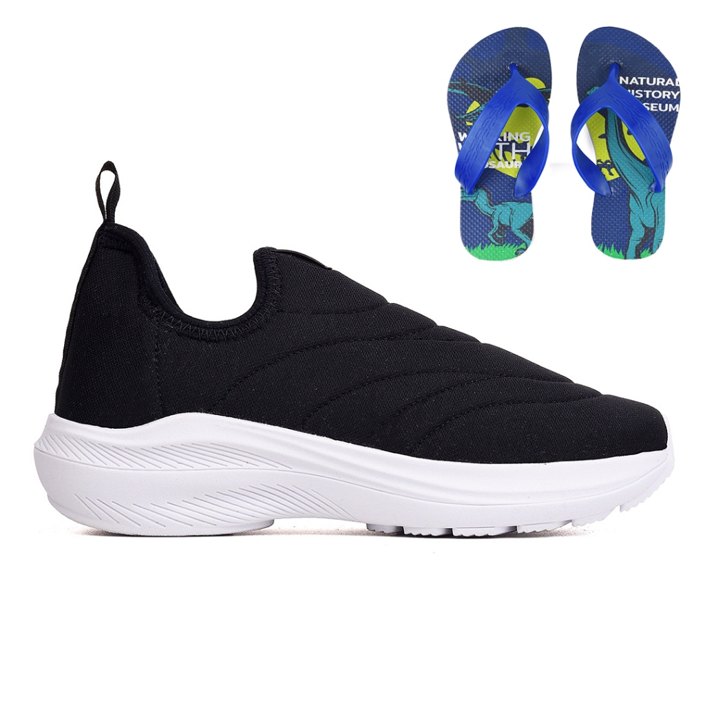 Tenis Infantil Meninos e Meninas Calce Facil Escolar Casual + Chinelo em Oferta na Shopee