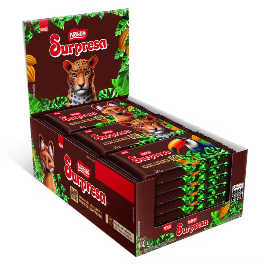 Barra Chocolate Ao Leite Surpresa 20g c/22 - Nestlé em Oferta na Shopee