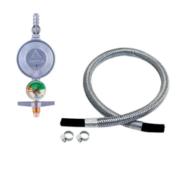 Kit Instalação Gás Encanado Mangueira 1,5m Registro Macho