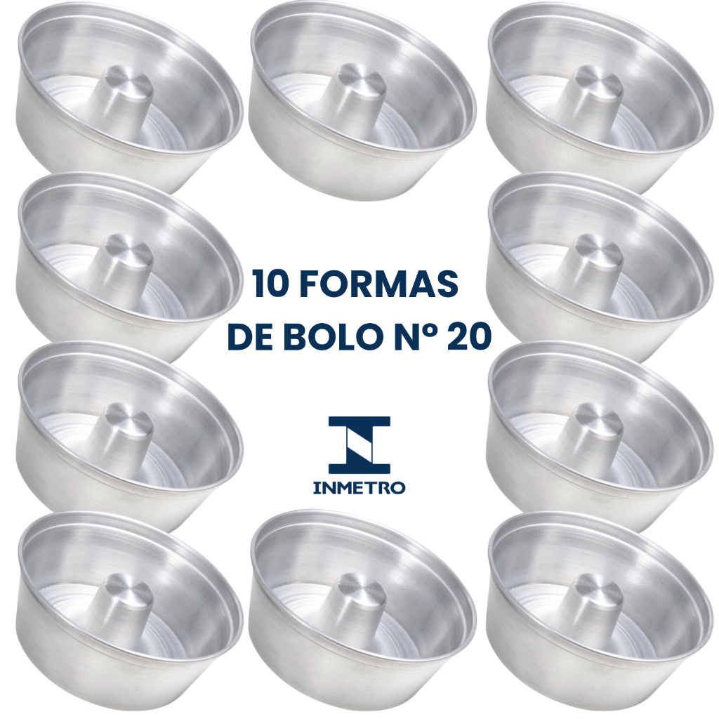 Forma pra Fazer Bolo Caseiro de Alumínio 20cm de Diâmetro com Furo Central Ideal Para Bolos Caseiros em Oferta na Shopee