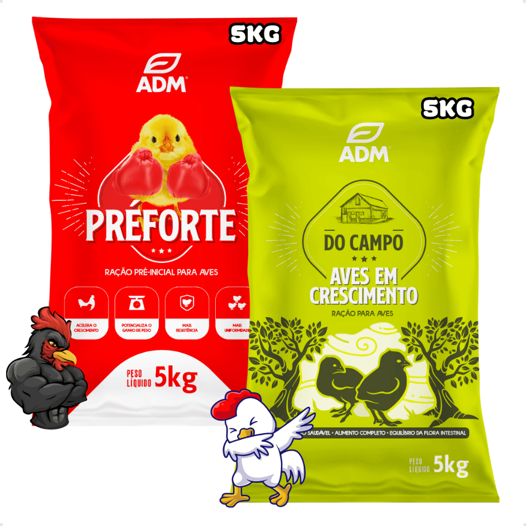 Racao Pre Inicial Preforte E Racao De Crescimento Para Pintinho em Oferta na Shopee