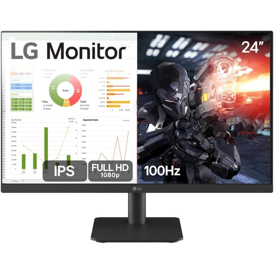 Monitor PC Gamer LG 24” IPS, Full HD, 100Hz, HDMI - 24MS500-